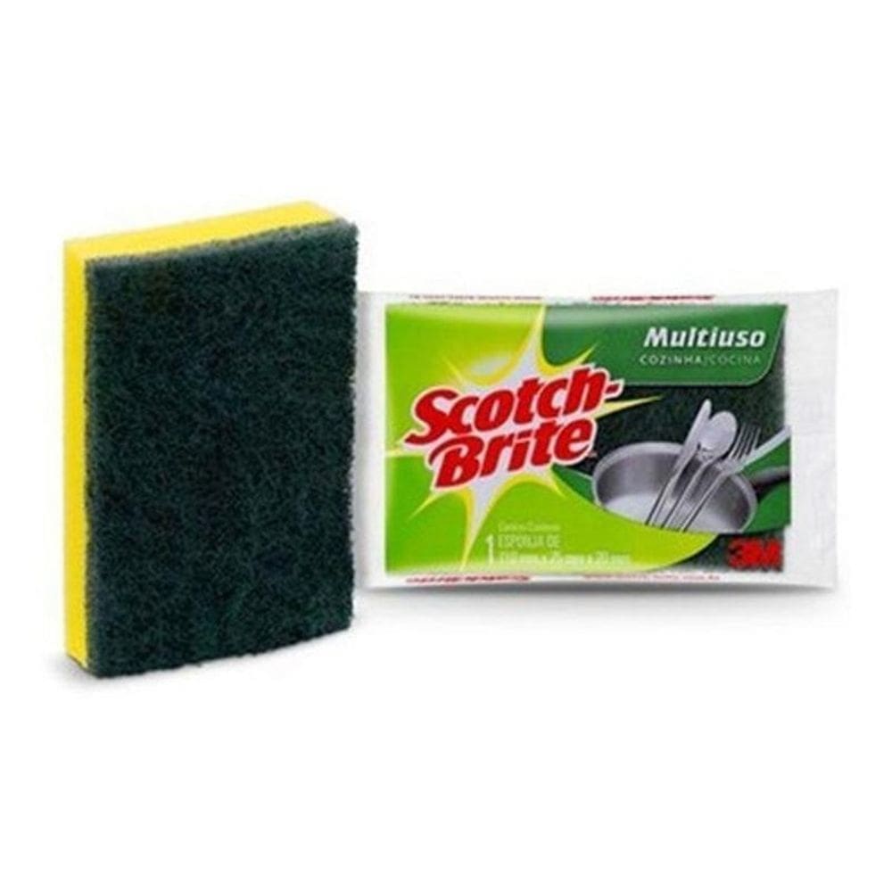 Kit Esponja Dupla Face Antiaderente Scotch Brite 10Un 3M