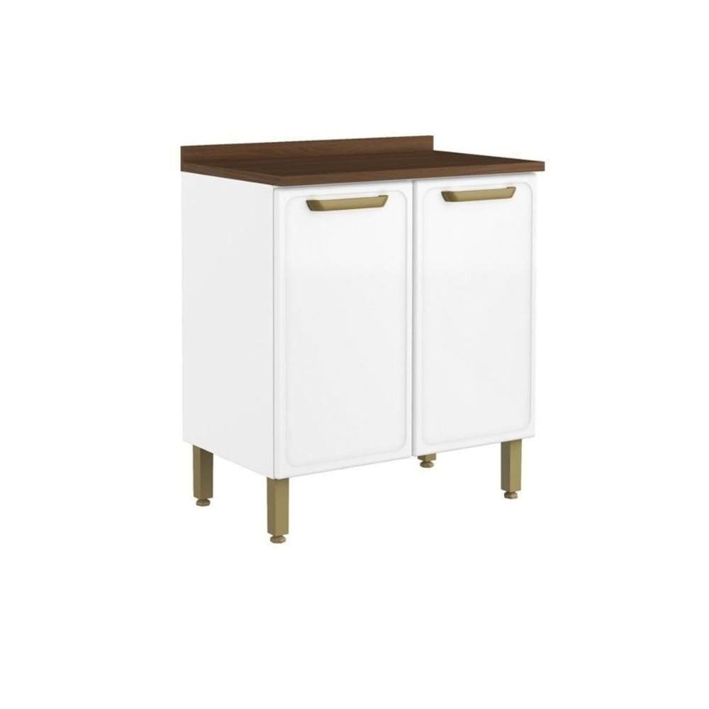 Balcão De Cozinha Bella 1 Porta C- Tampo 80cm Branco - Bertolini