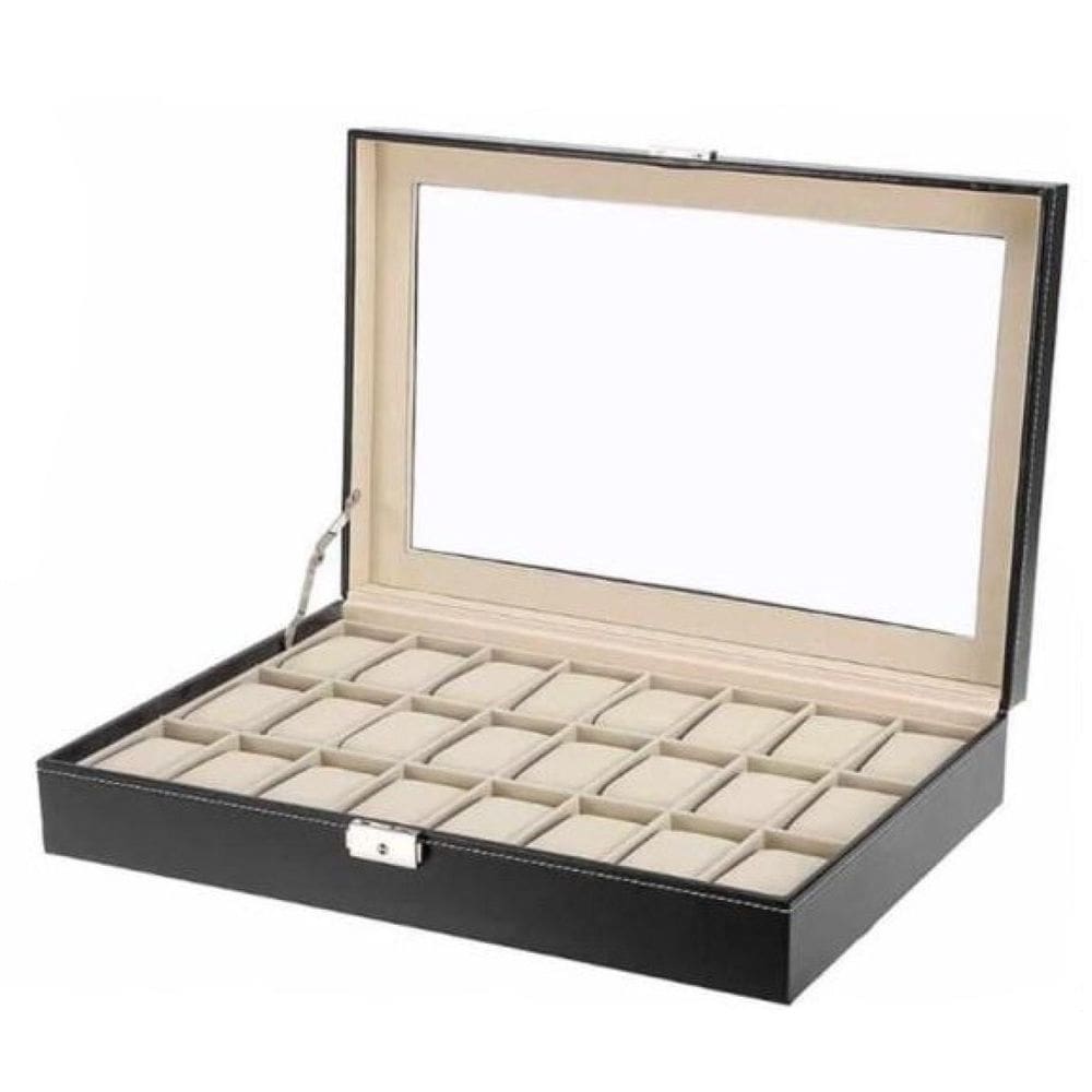 Maleta 24 Relogios Ecologico Preto Tampa Nude Interno