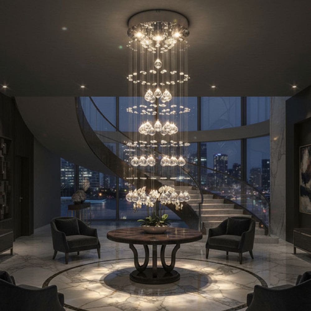 Lustre Para Sala, Quarto, Hall, Sala De Jantar,em Cristal K9