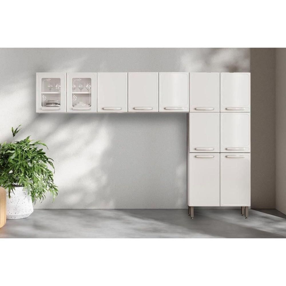 Cozinha Modulada Bertolini Evidence 3 Peças (2aéreos+1paneleiro) Cpt52 Branco-bertolini