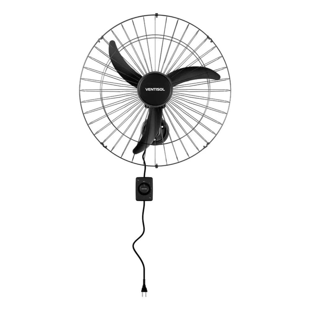 Ventilador de Parede New 60cm Grade Aço Hélice Leve e Resistente 147W Ventisol