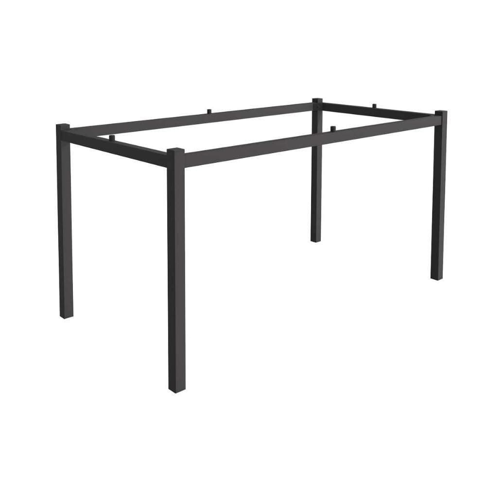 Base Mesa De Jantar Reno M001 Aço S- Tampo Preto - Kappesberg
