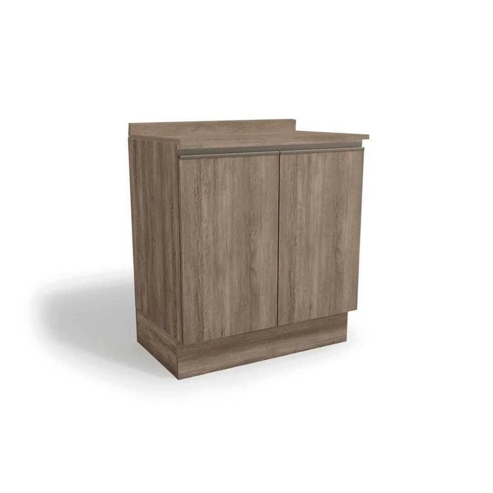 Balcão Cozinha P- Cooktop C- Tampo Maxxi G744 C- 2 Portas 80cm Nogal - Kappesberg