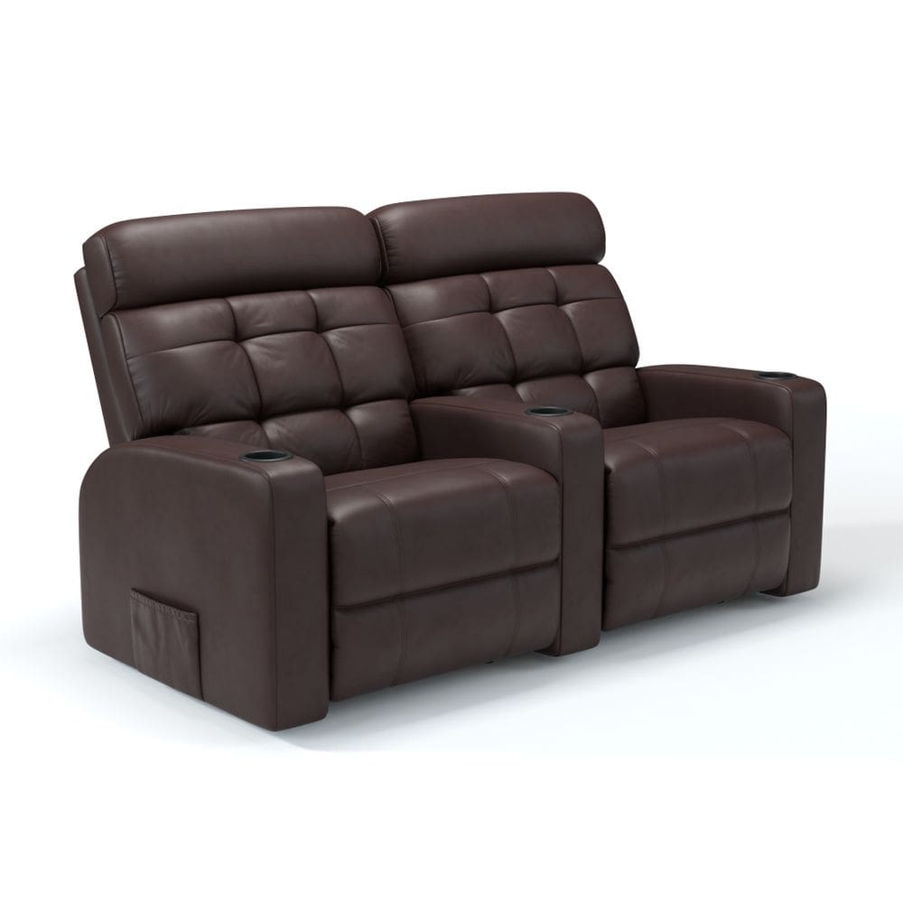 Sofá 2 Lugares Reclinável Elétrico Em Corino Importado Linha Cinema Damie