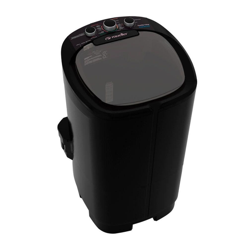 Máquina De Lavar Family Aquatec 12kg Semiautomática Mueller Preto 110V