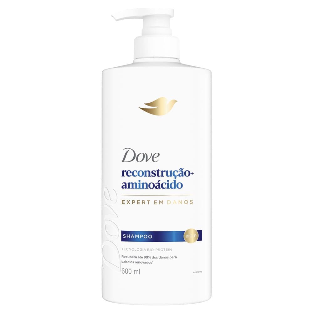 Shampoo Dove Reconstrução e Aminoácido Expert em Danos 600ml