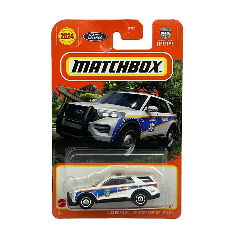 Miniatura Carro 2023 Ford Police Inter Utility 1:64 Matchbox
