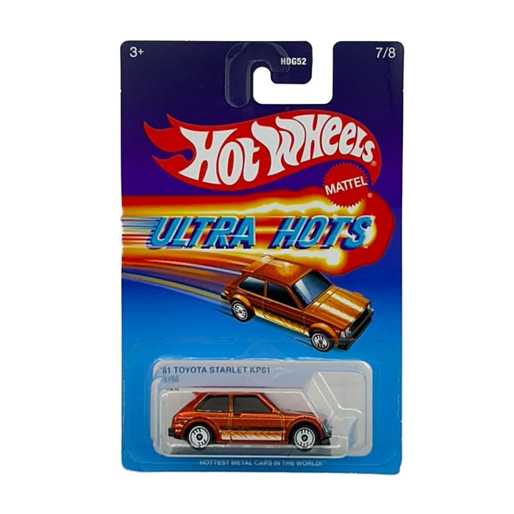 Miniatura Carro 1981 Toyota Starlet KP61 1:64 Hot Wheels
