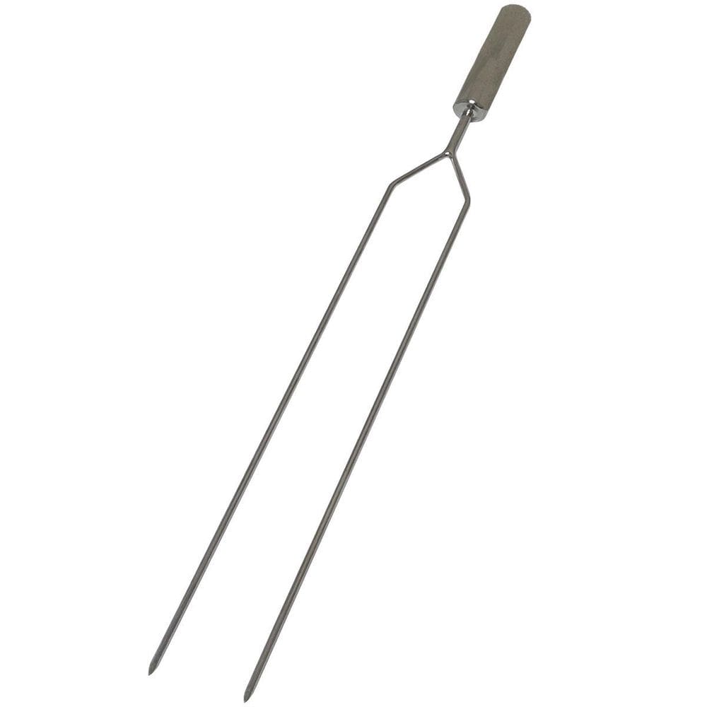 Espeto Duplo Churrasco Inox 304 Polido 60Cm  Não Enferruja