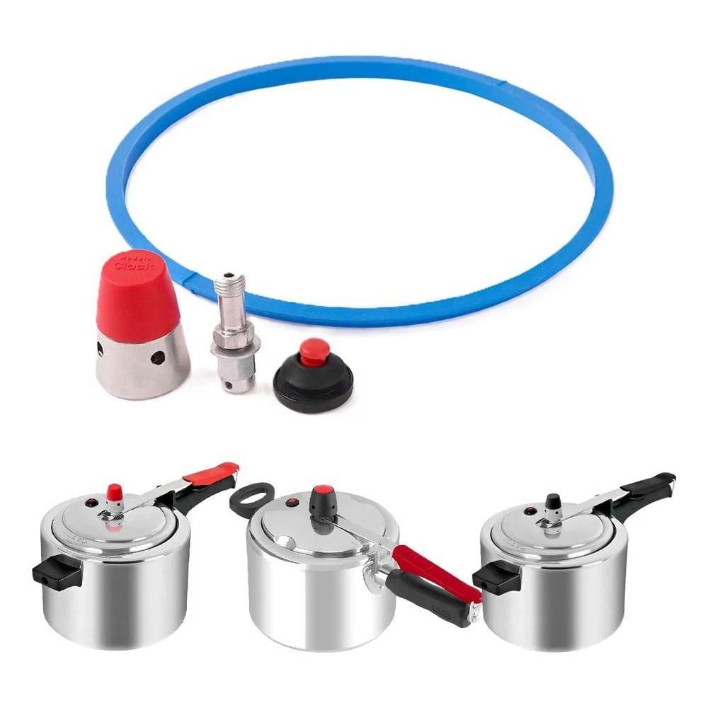 2X Borracha Panela De Pressão Clock 4,5L Silicone Pino Válvu