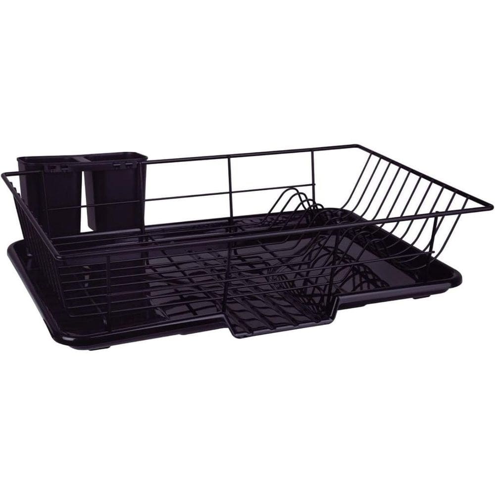 Escorredor De Louças Com Bandeja 18 Pratos Preto - Mor