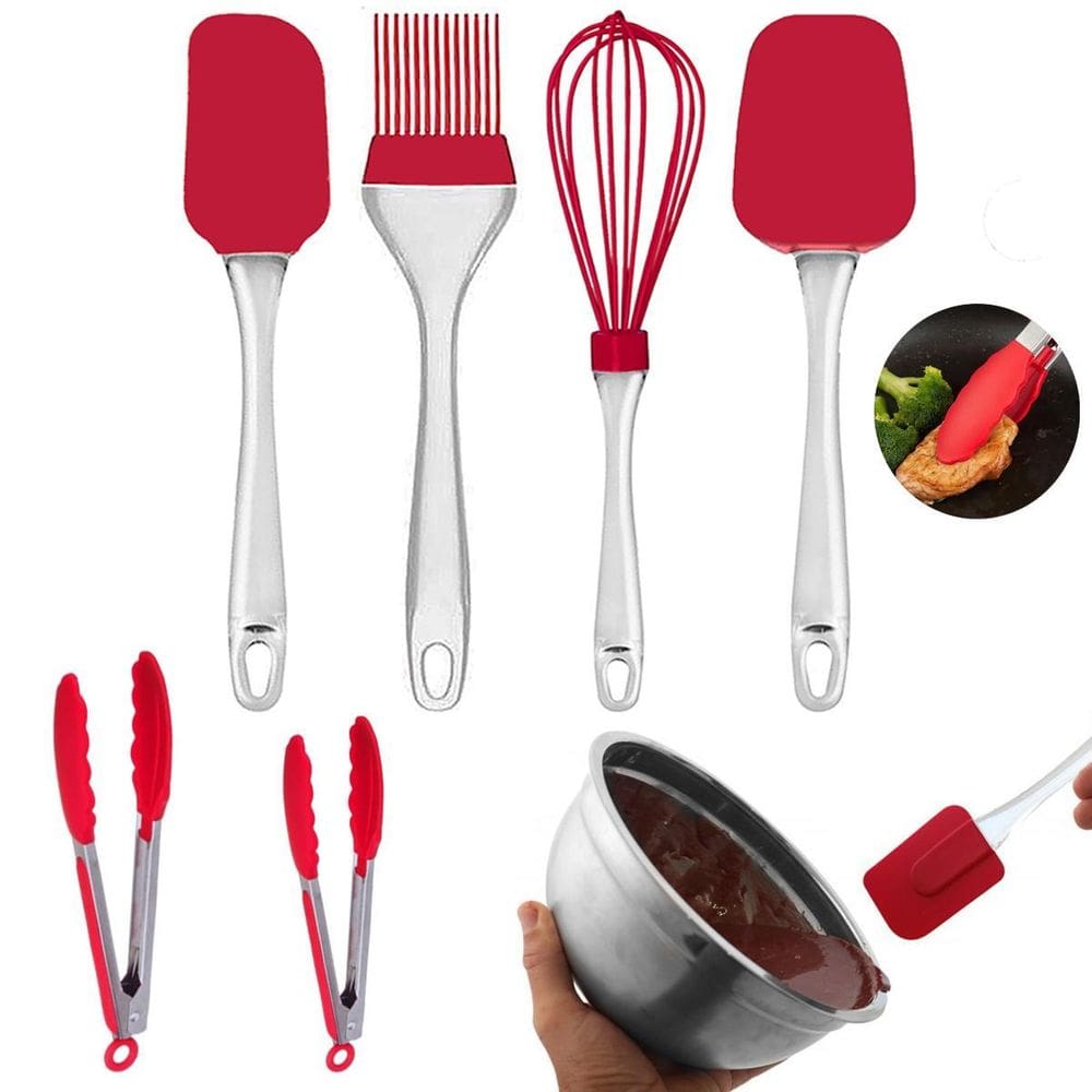Kit 6 Peças Utensilios Espatula Pegador Acrilico Ergonomico