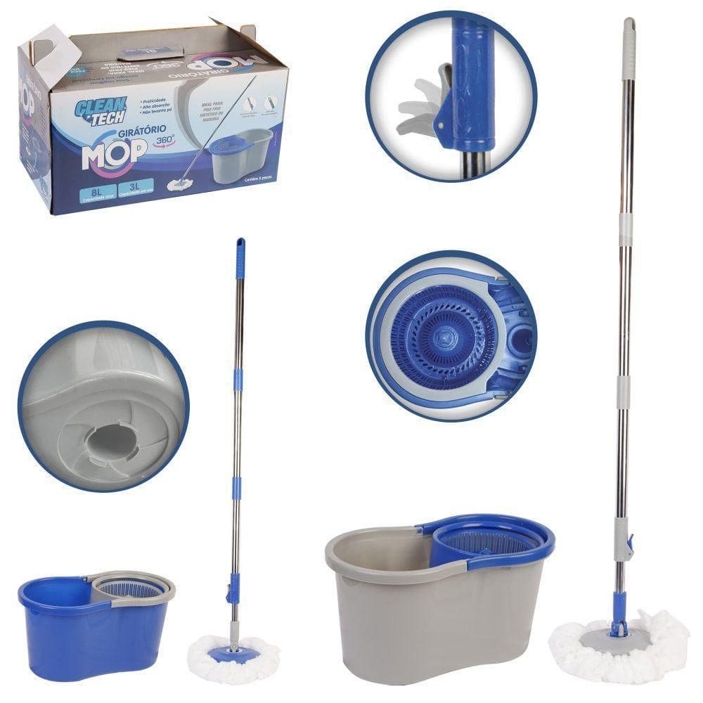 Mop Giratório 360º Com Balde Duplo -