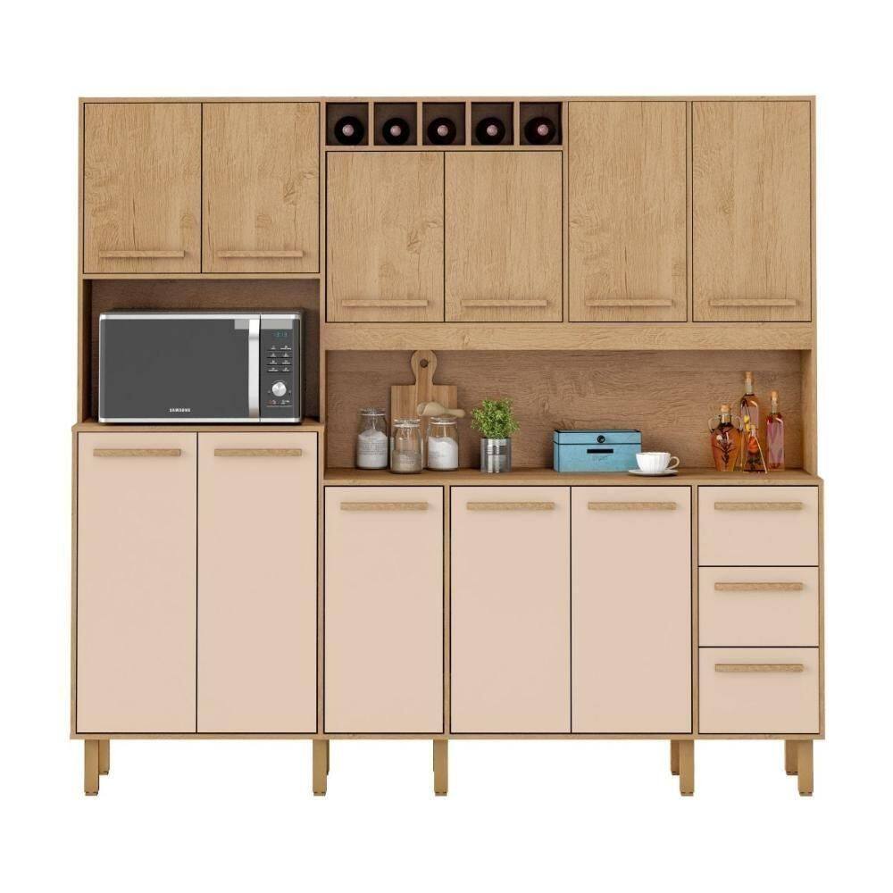 Armário De Cozinha Amanda 11 Portas 2,12mt Am Am Off White