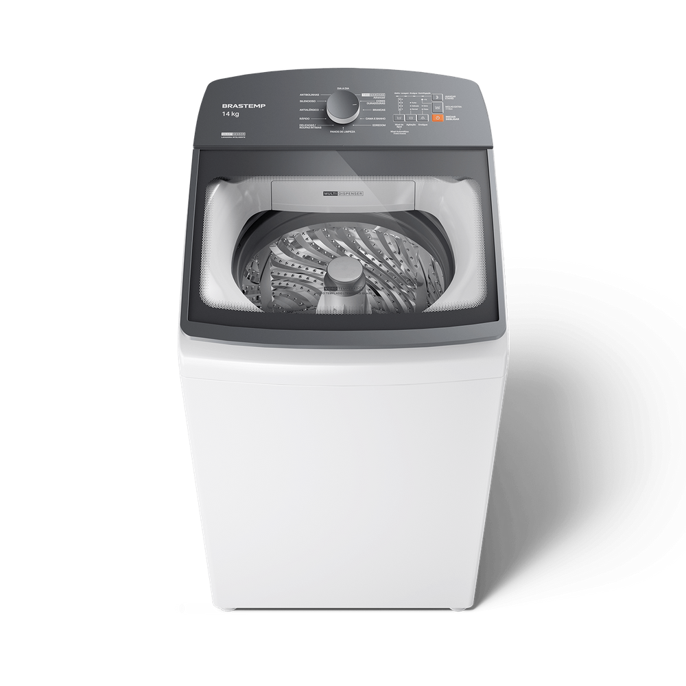 Máquina de Lavar 14Kg Brastemp Branca com Smart Sensor e Design Compacto - BWF14AB