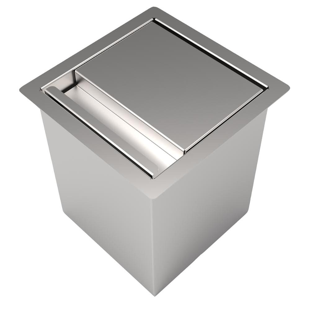 Lixeira de Embutir Quadrada Saro Inox 4 Litros de Bancada CLL