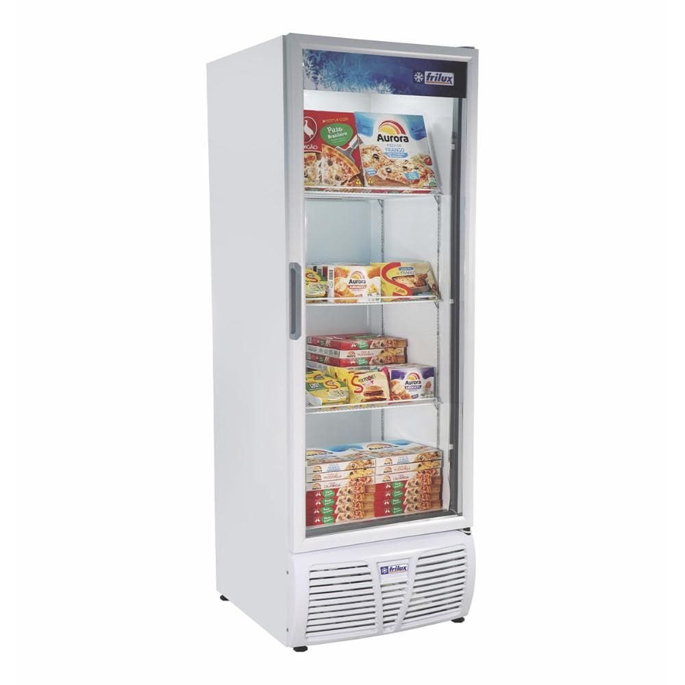 Freezer Vertical Frilux 570 Litros Branco Porta de Vidro Aquecido 127V RF-011-PV