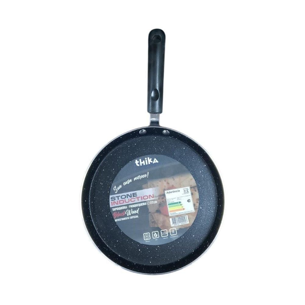 Frigideira Tapioqueira Panquequeira Com Indução 22Cm - Preta
