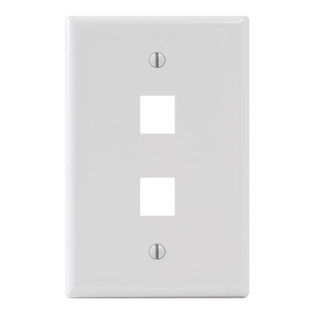 Placa de parede ICC Oversize de 2 portas em plástico ABS branco