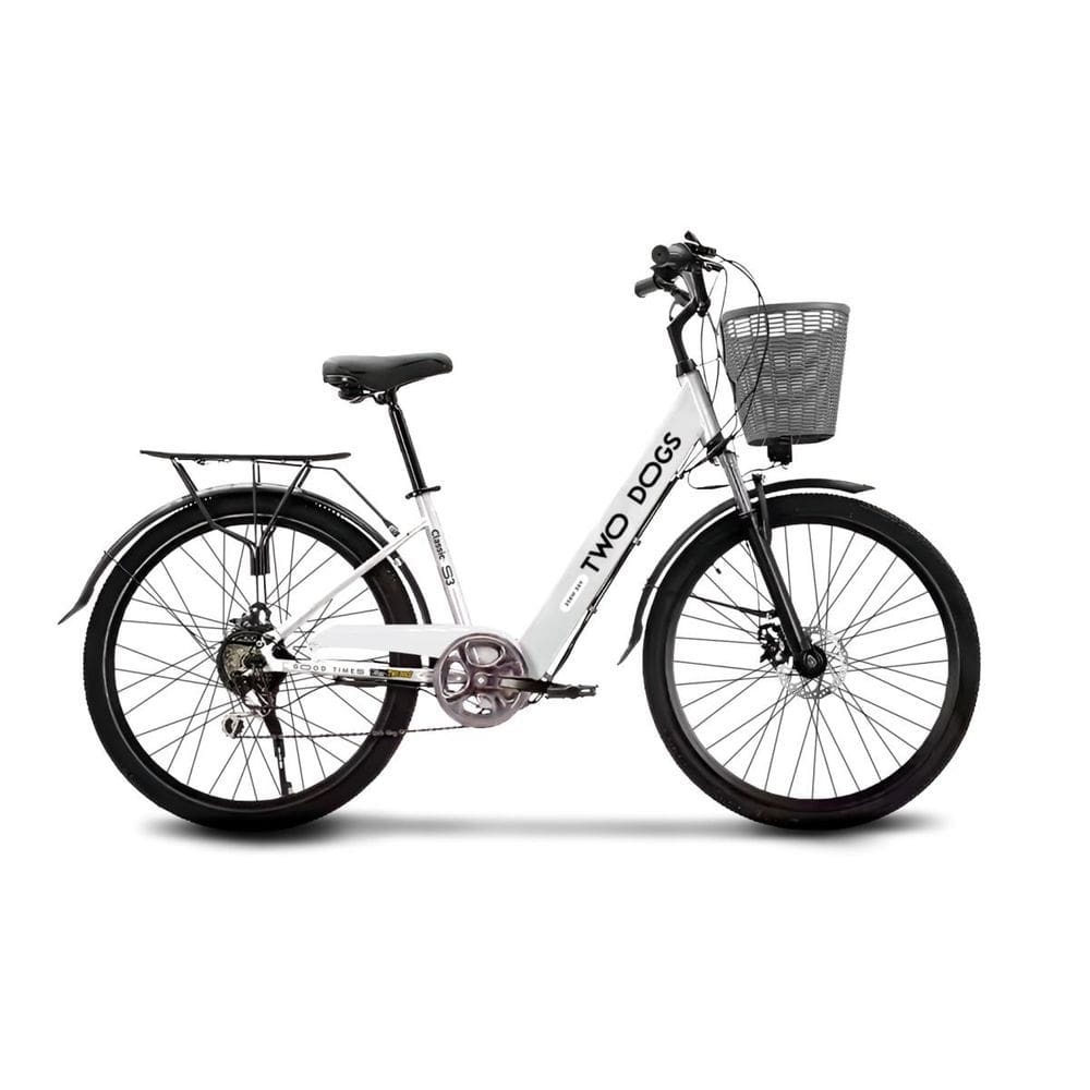 Bicicleta Elétrica 29” Classic S3 350W 36V Two Dogs Branco