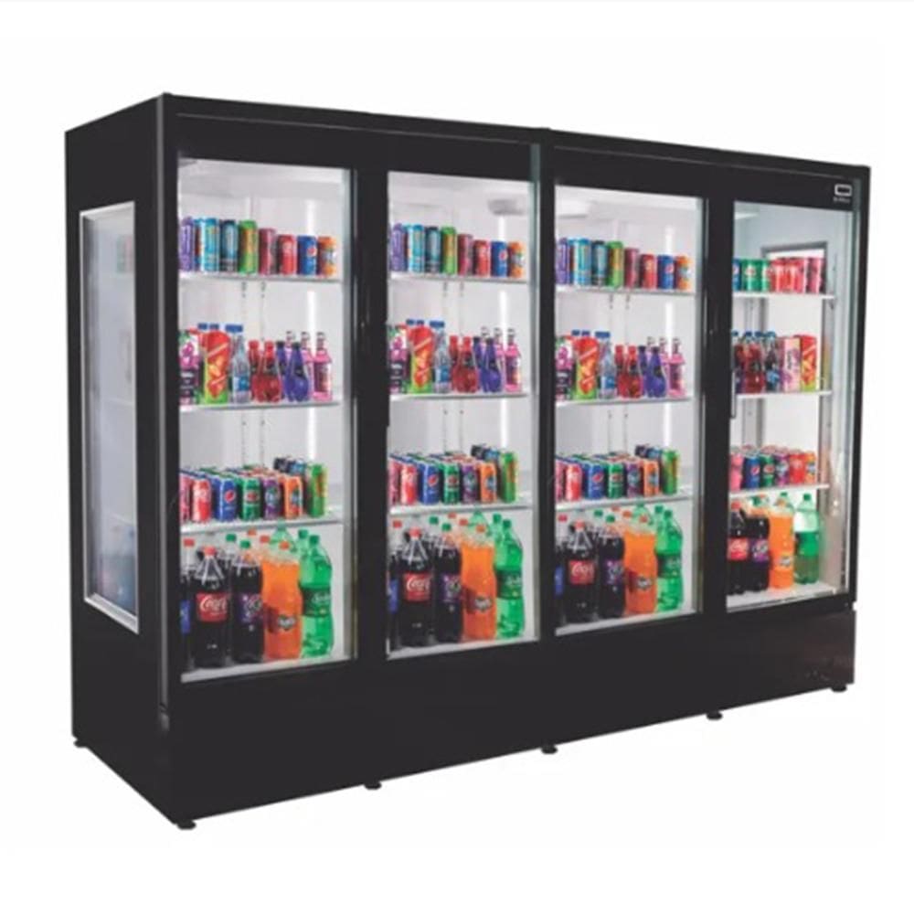 Refrigerador Expositor Vertical Frilux 2400 Litros Preto 4 Portas de Vidro 220V RF-008