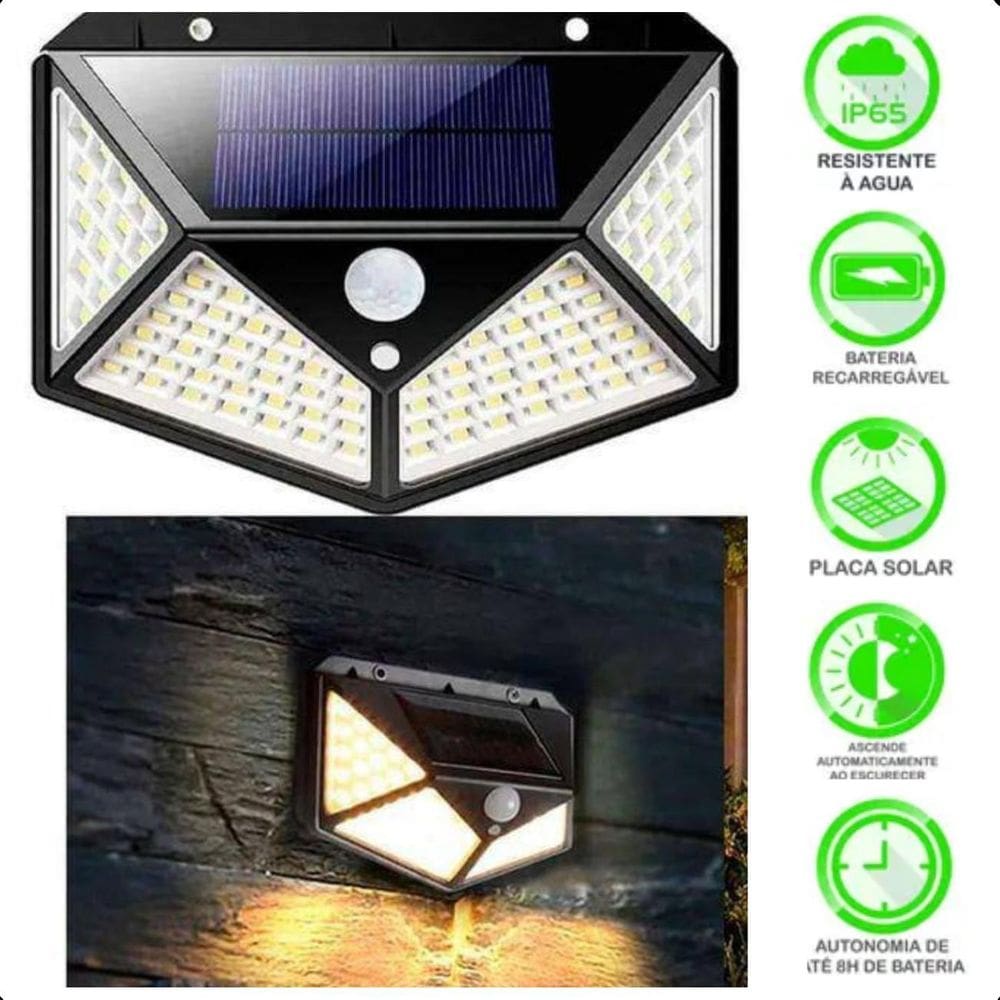 Prisma Luminárias Solares Jardim Bateria Prova D`Água