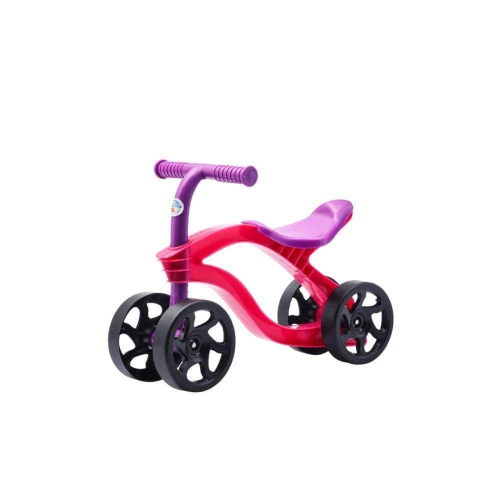 Bicicleta De Equilíbrio Infantil Futurista Sem Pedal 4 Rodas - Rosa