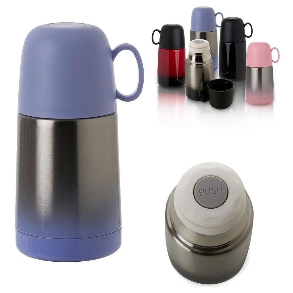 3X Mini Garrafa Térmica 250Ml Inox Criança Bebê Portatil Cre
