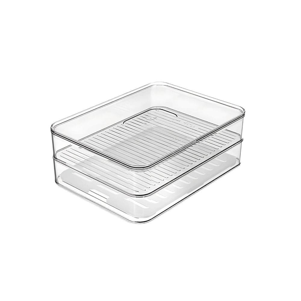 Porta Frios Duplo Transparente Organizador De Geladeira Ou