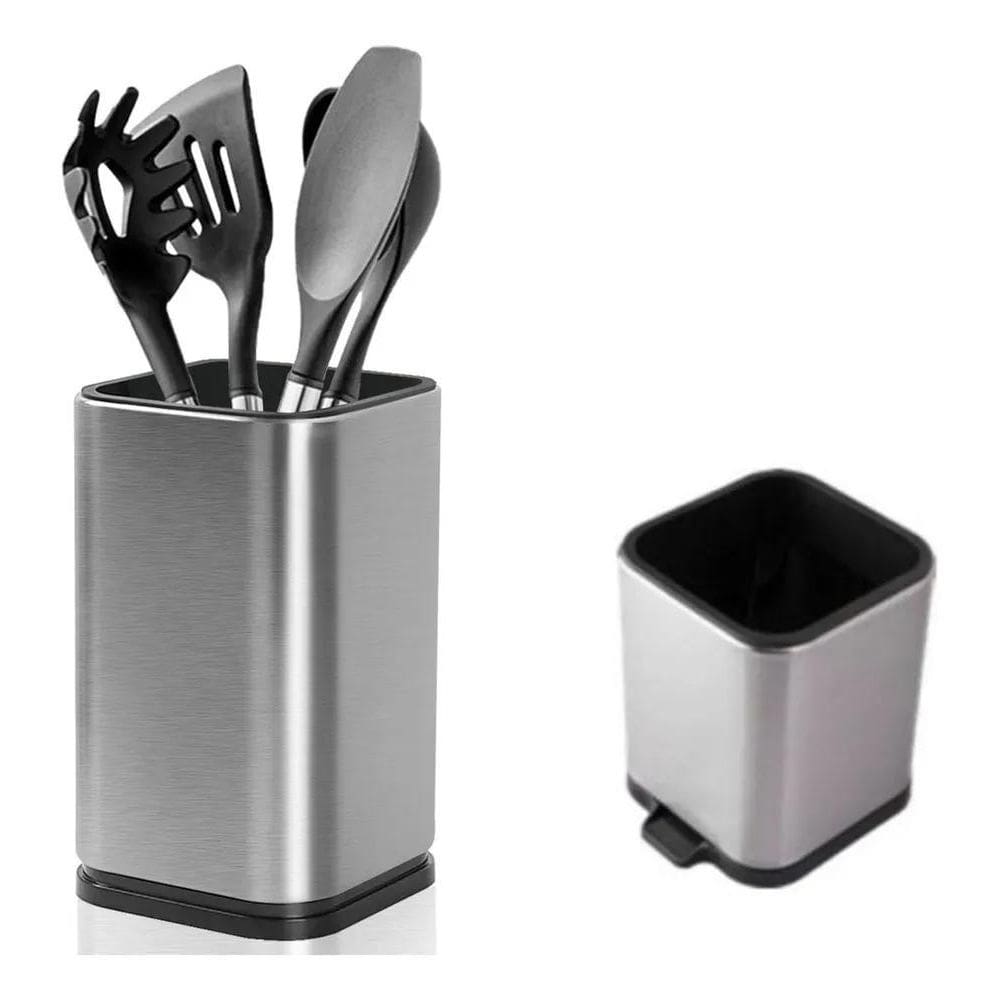 2X Porta Talheres Escorredor De Pia Organizador Inox Bancada