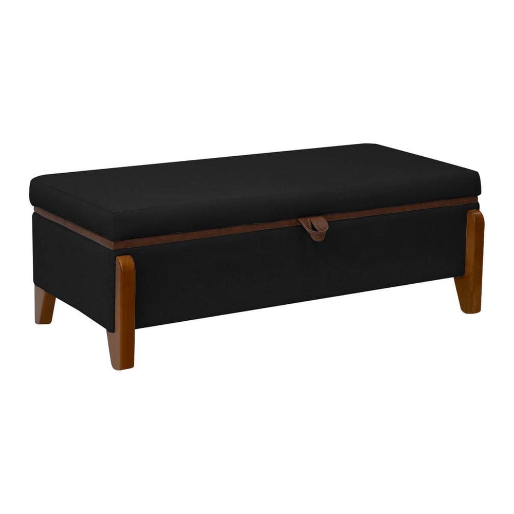 Baú Organizador Puff Bali 160 cm Bouclé Para Quarto e Sala