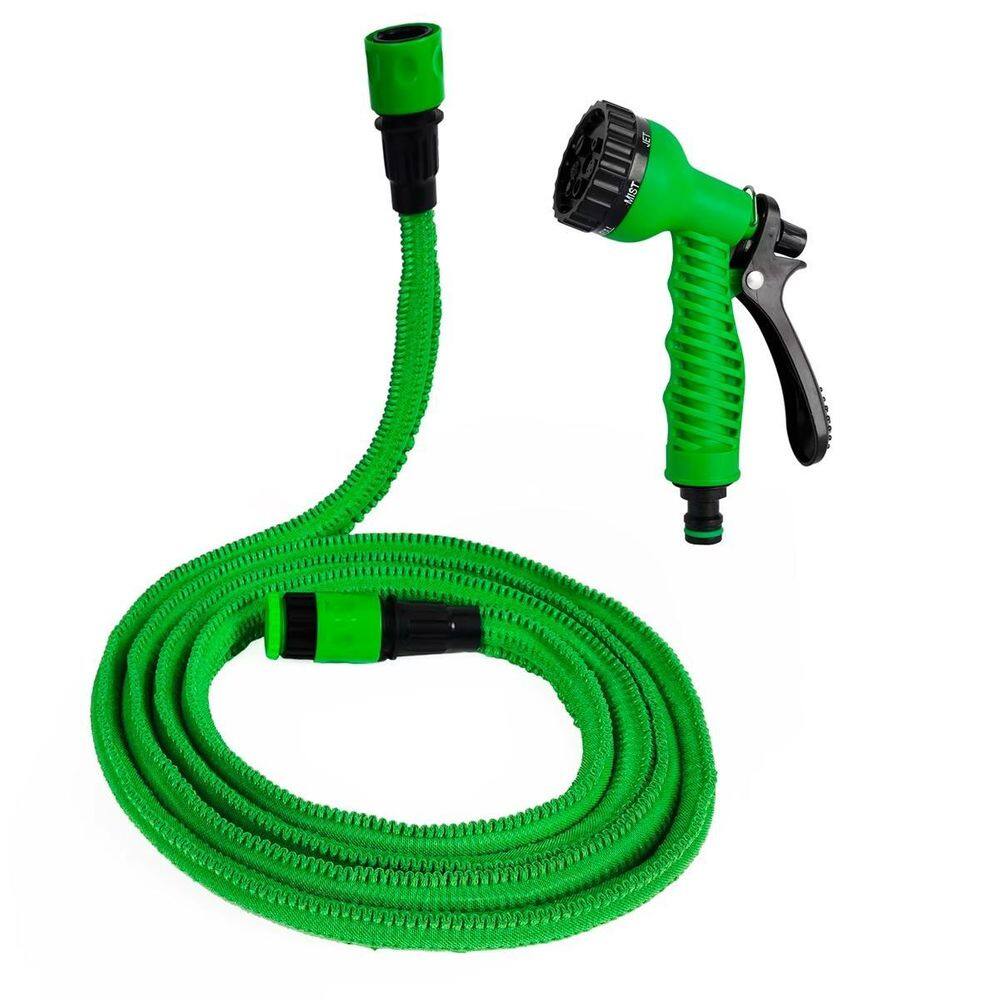 Mangueira Flexível Com Esguicho Potente Para Jardim