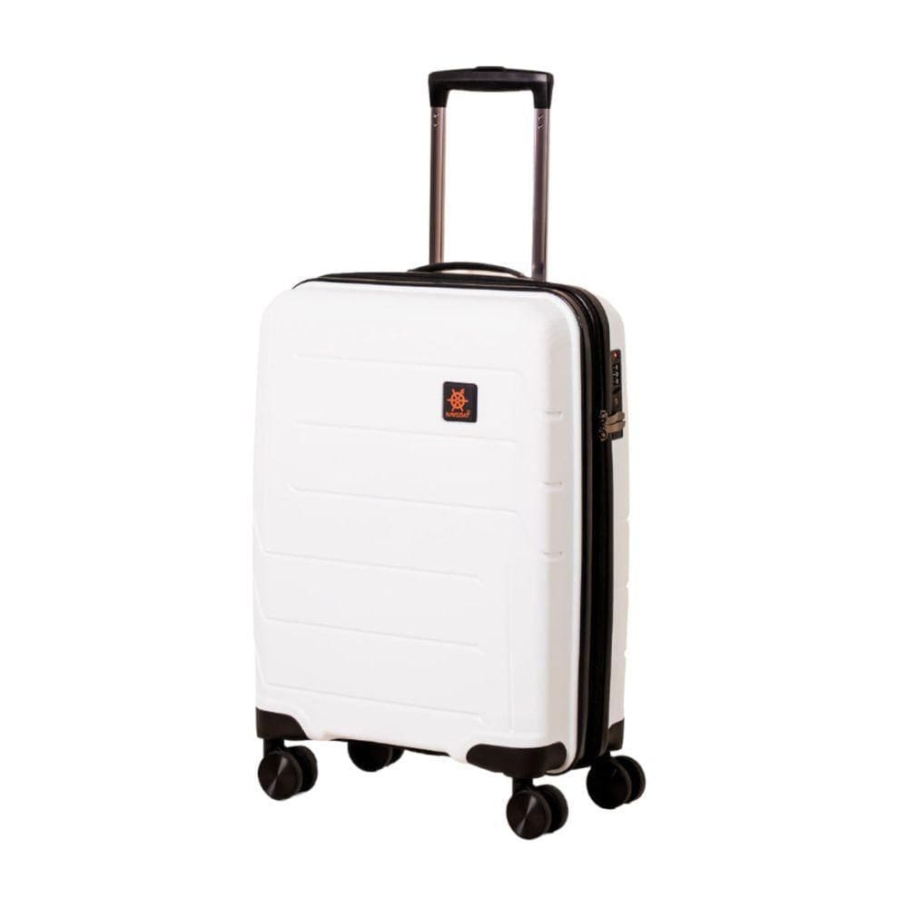 Mala Pequena De Bordo Navegat Expansíve Branca Rodas Duplas Cadeado Tsa Polipropileno