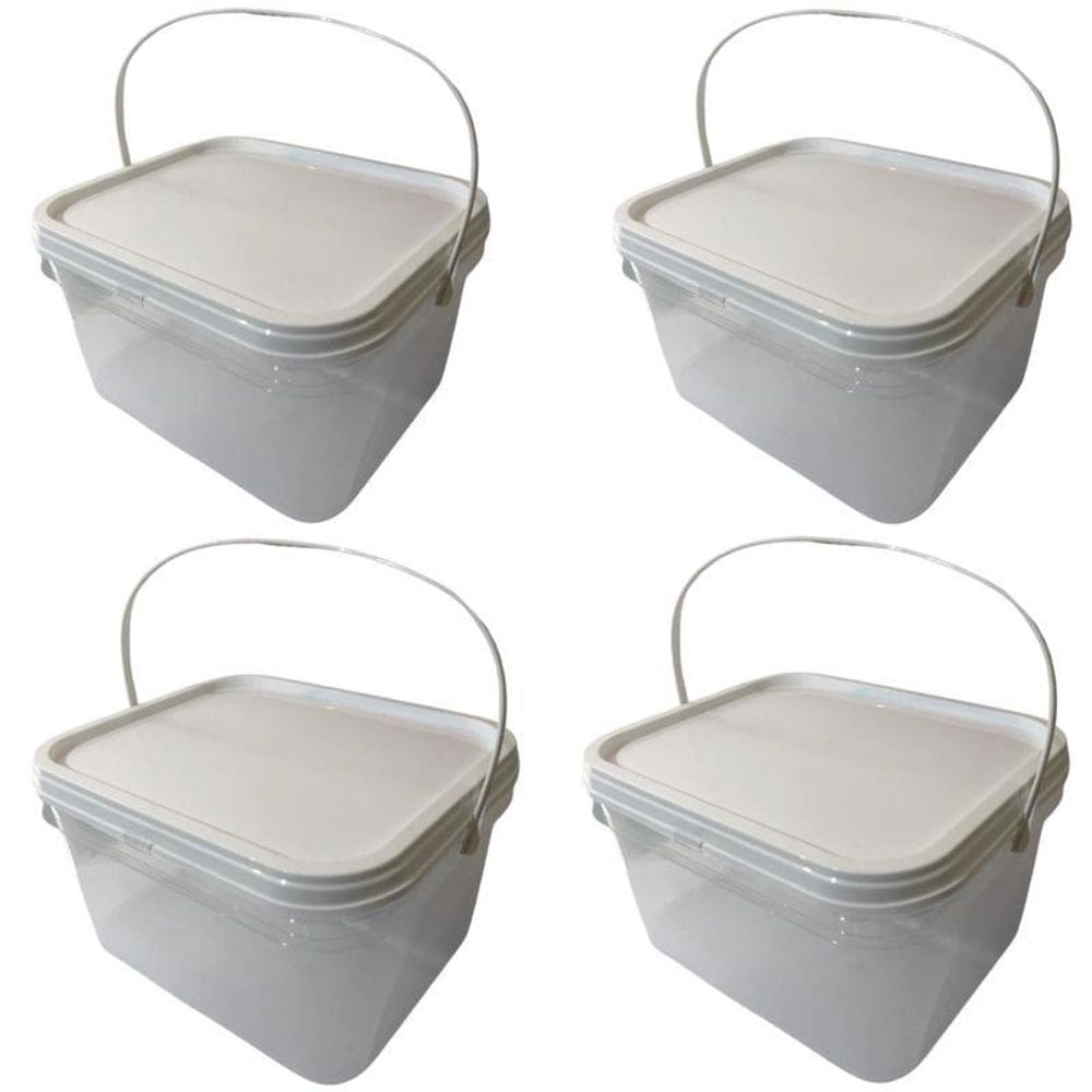 Balde 2-4L Para Armazenamento De Queijo Brie-Kit 4 Pçs