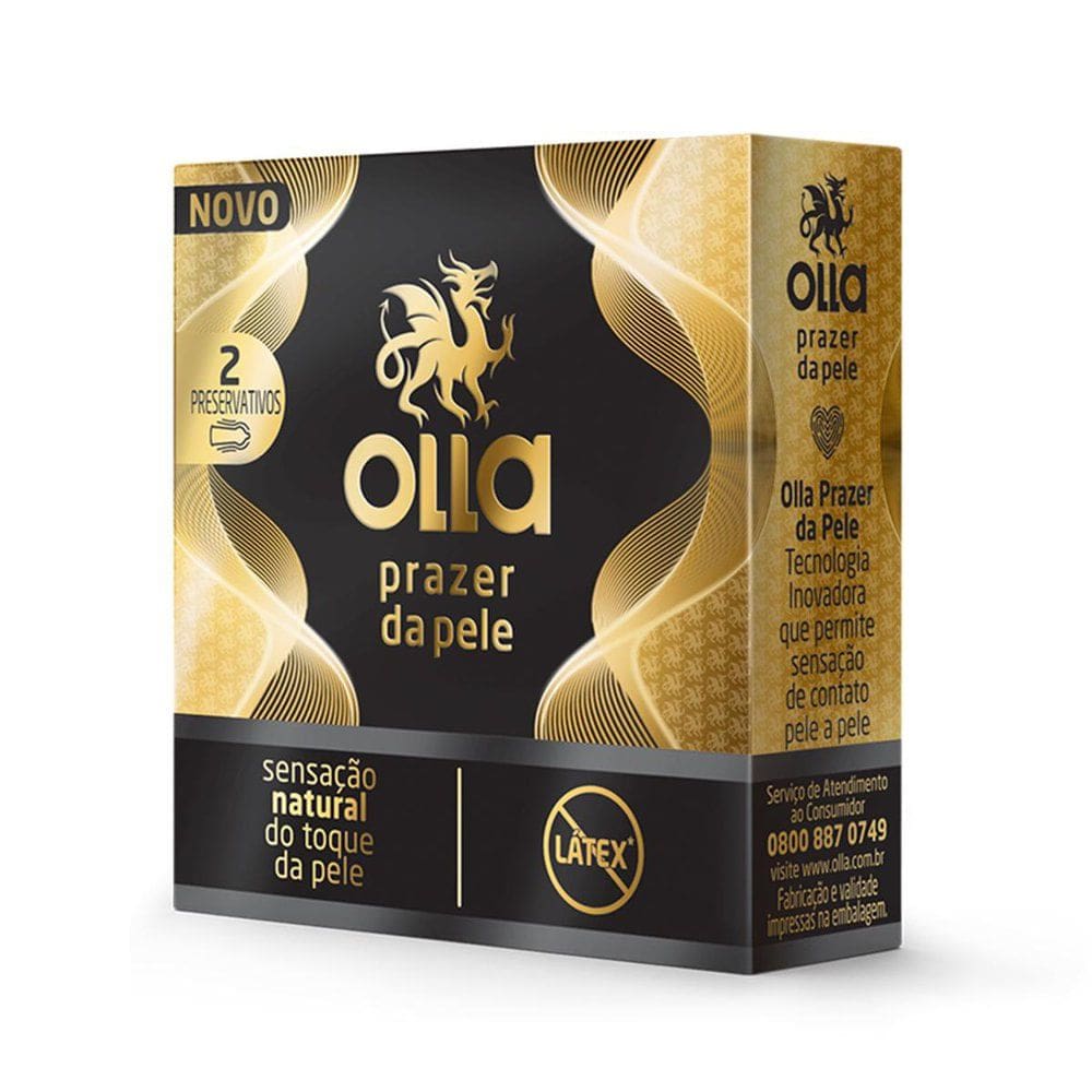 Camisinha Olla Prazer da Pele 2 Unidades