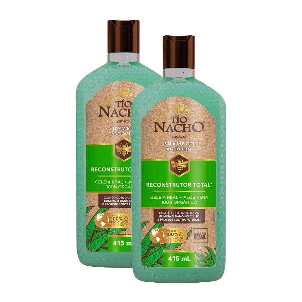 Kit 2 Shampoo Tio Nacho Reconstrutor Total 415ml