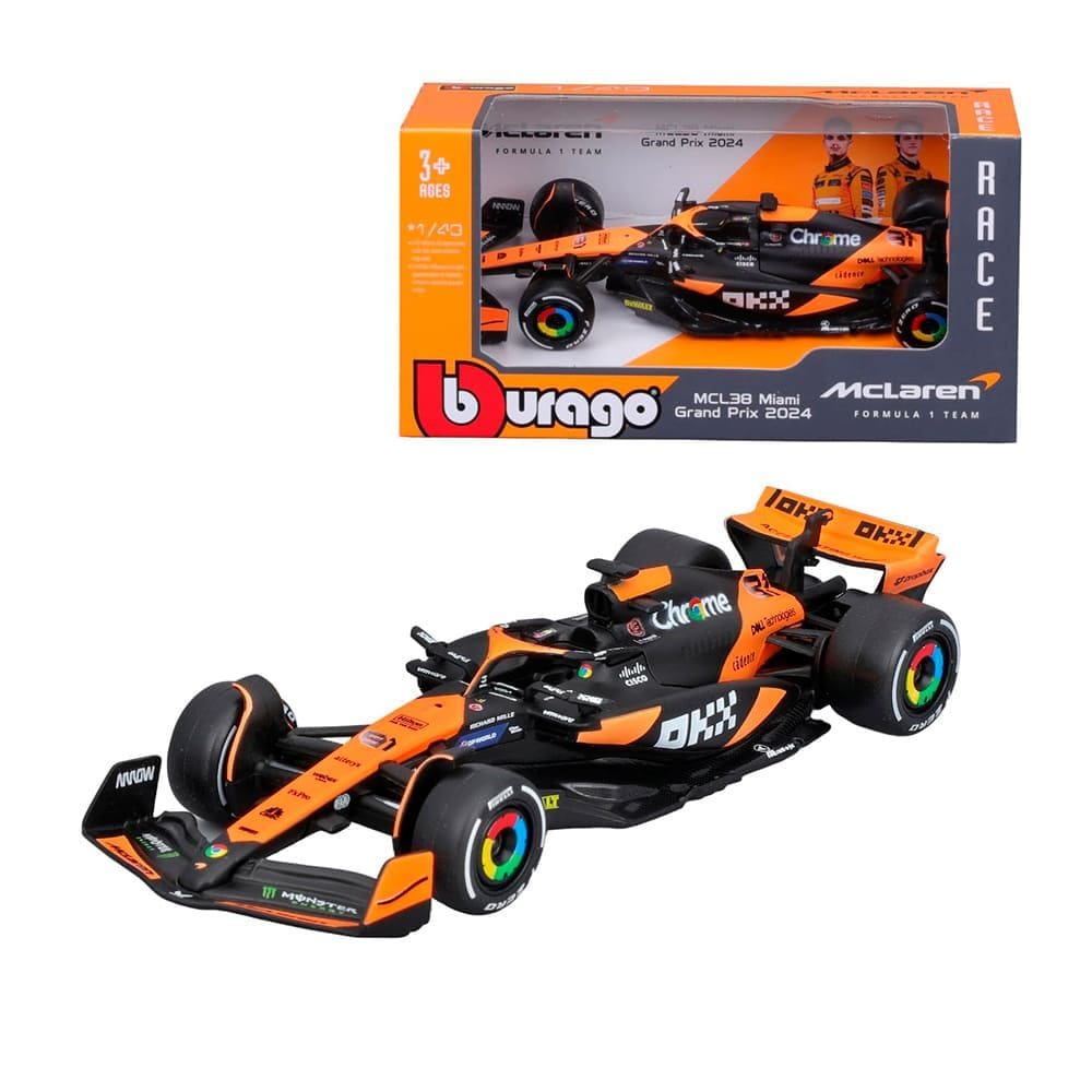 Miniatura F1 24 McLaren MCL38 Piastri S/ Piloto 1:43 Bburago