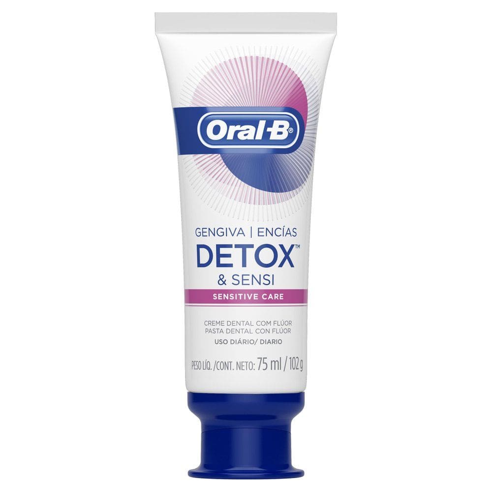Creme Dental Oral-B Gengiva Detox Sensitive Care 102g