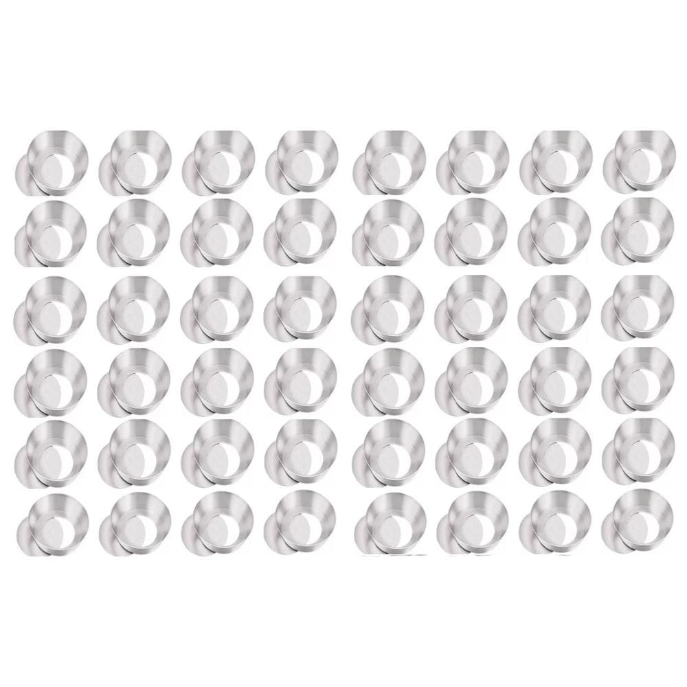 Kit 48 Formas Lisa Tortinha Torta Flanders Fundo Removível