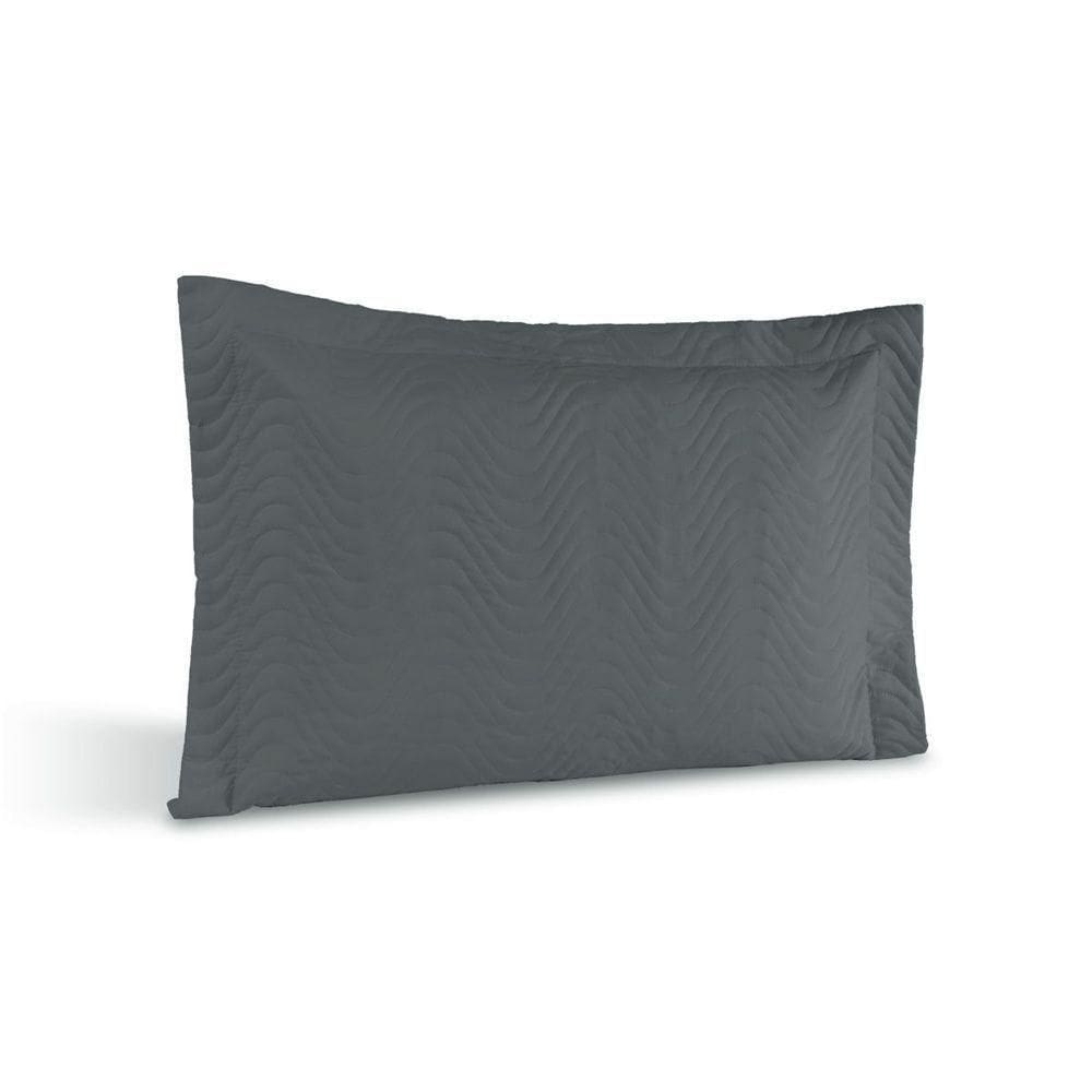 Porta Travesseiro Avulso Percal 180 Fios Silver 60% Algodão 40% Poliéster - Grafite