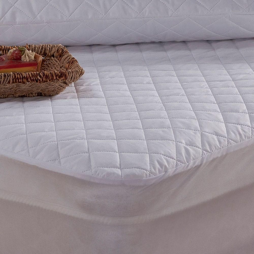 Protetor De Colchão King Impermeável Veneza 100% Poliéster - Branco