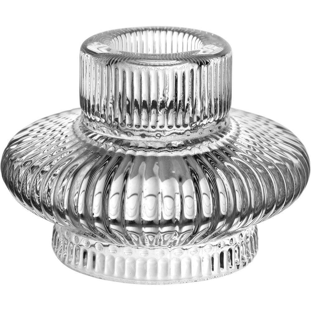 Castiçal Redondo De Vidro Home&co 8x5cm Transparente