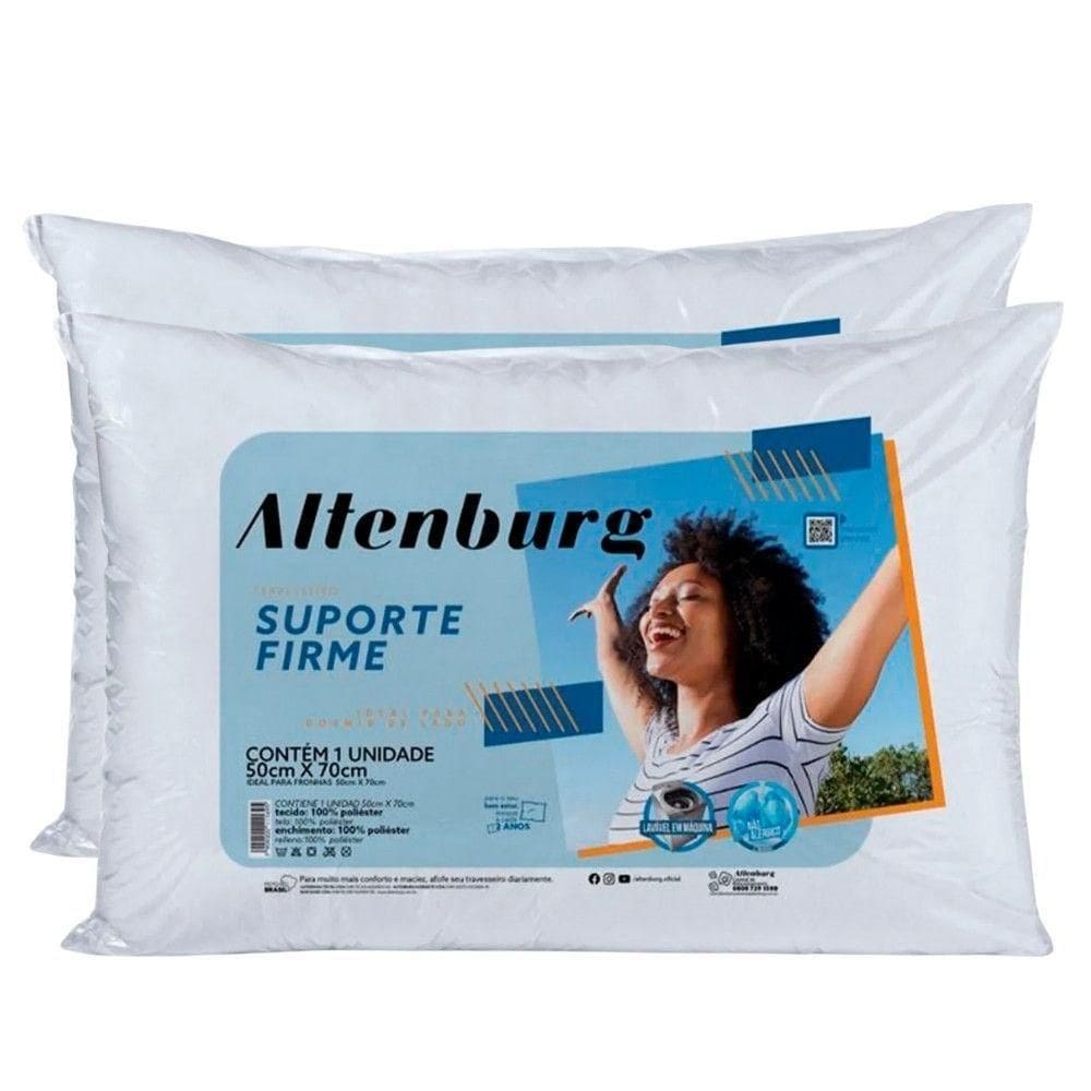 Kit Com 2 Travesseiros Altenburg Suporte Firme poliéster