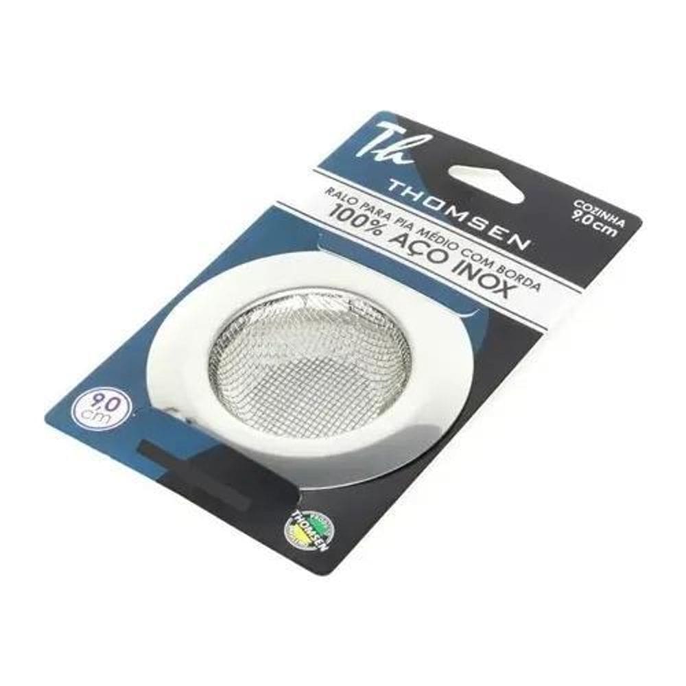 2X Ralo Pia Cozinha Inox 9 Cm Japones Medio Com Borda