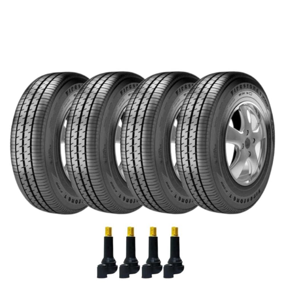 Combo 4 Pneus 185/65r14 F-700 Firestone + Bico Valvula Tr414