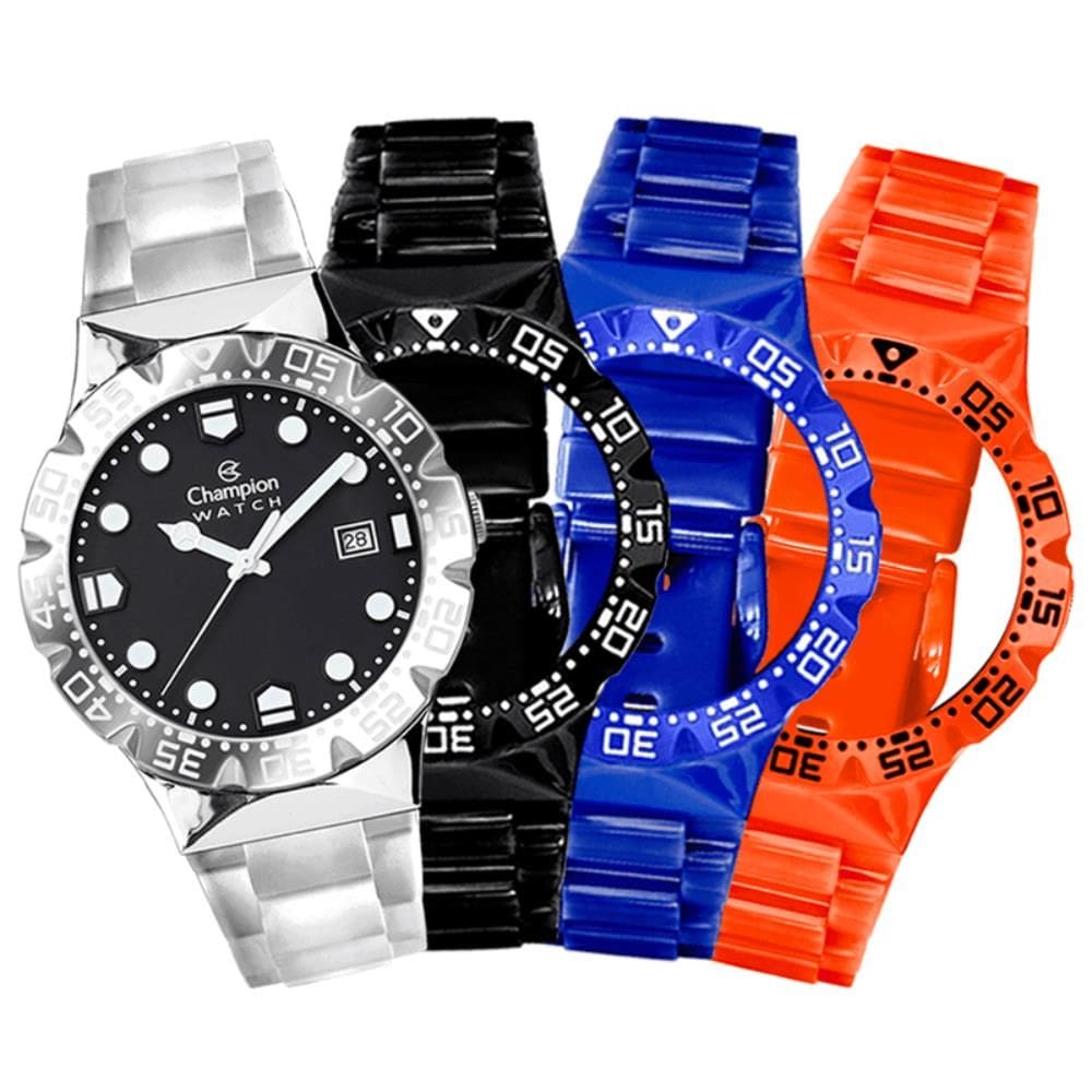 Relógio Champion Watch Ref: Cp31001g Troca Pulseiras