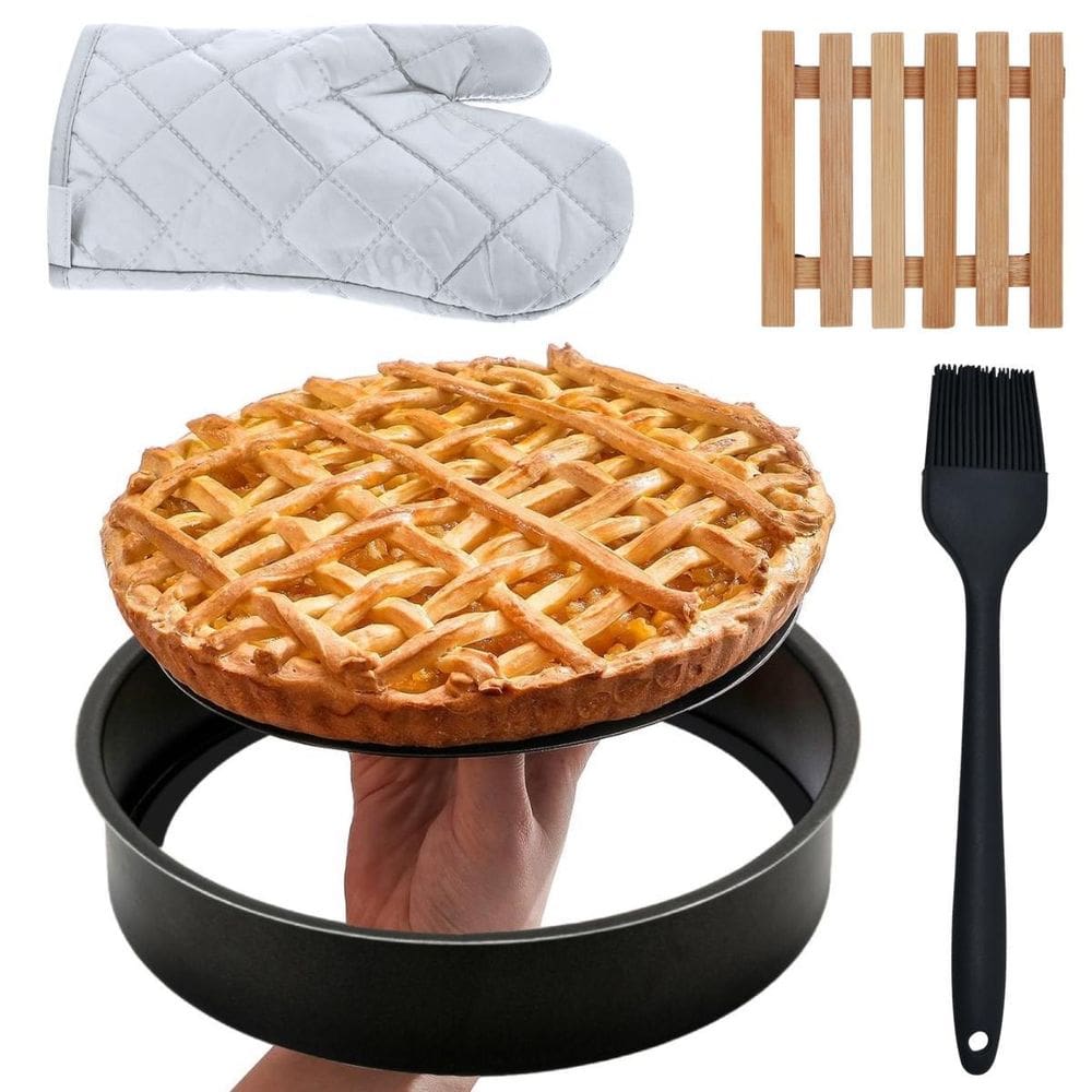 Forma Fundo Removível 2,9L + Luva + Pincel + Descanso Panela