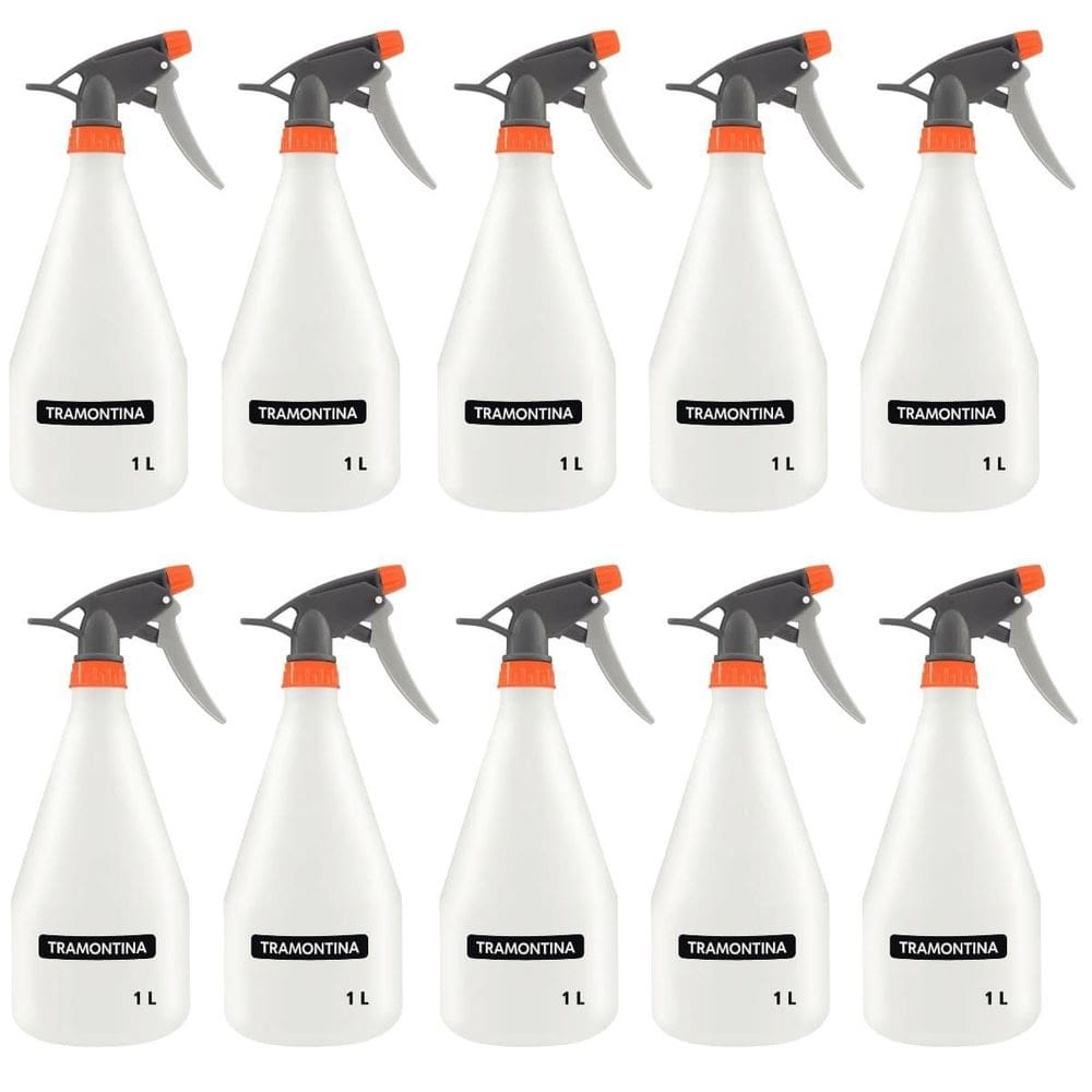 Borrifador Pulverizador Jardinagem Manual 1 Litro Kit 10 Un