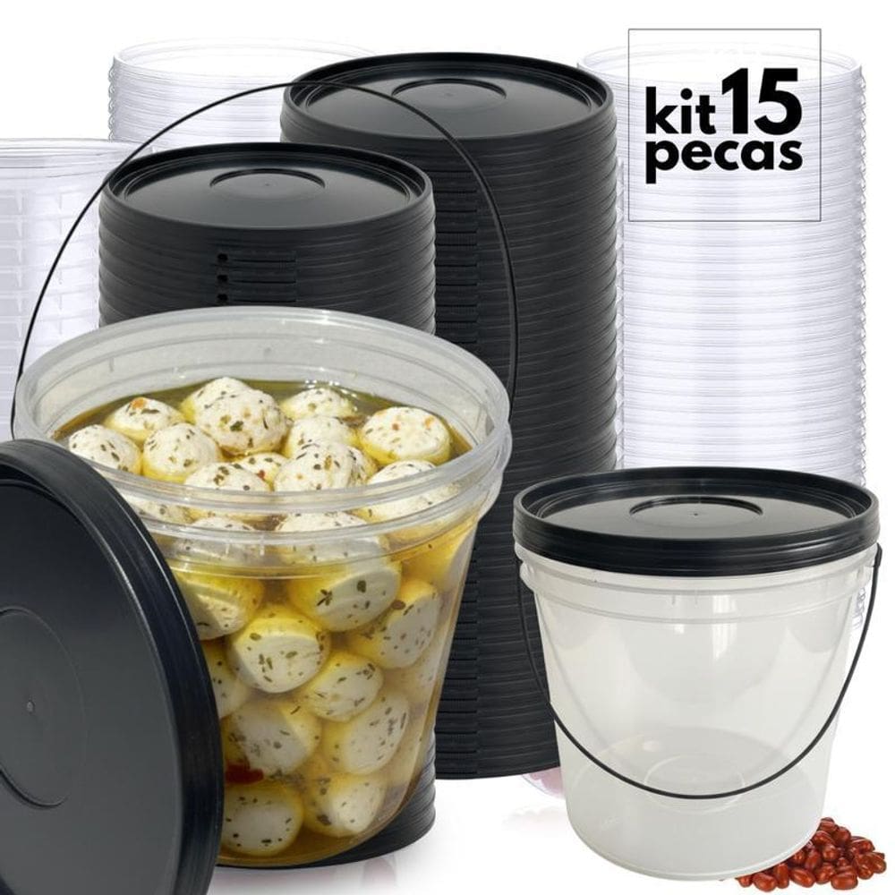 Balde 3.2L Para Fazer Queijo - 15 Pçs